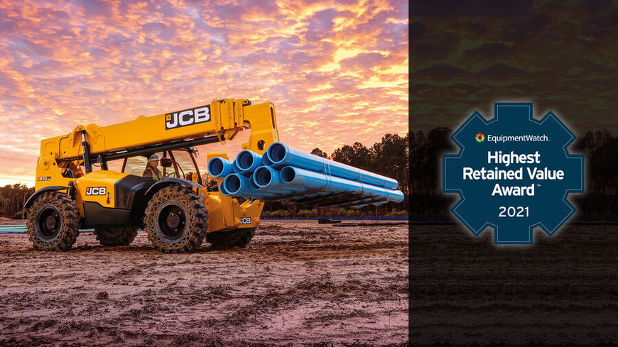 JCB WINS 2021 HIGHEST RETAINED VALUE AWARD FOR TELEHANDLERS FROM EQUIPMENTWATCH